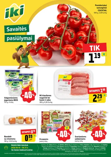 IKI akcijų leidinys "Specialūs pasiūlymai IKI parduotuvės klientams" nuo birželio 15 d.