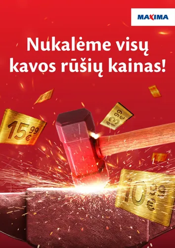 MAXIMA akcijų leidinys "Nukalta kaina – visada kaip per akciją" nuo rugsėjo 2 d.