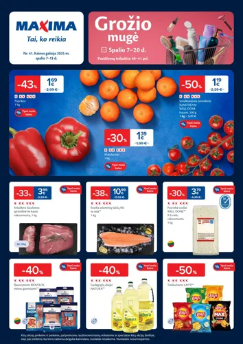 MAXIMA akcijų leidinys Nr. 41 nuo spalio 7 d.