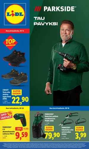 LIDL ne maisto prekių leidinys nuo rugsėjo 15 d.