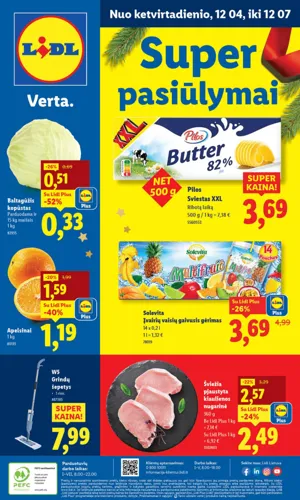 LIDL maisto akcijų leidinys nuo ketvirtadienio, gruodžio 4 d.