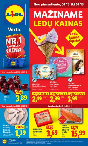 LIDL maisto akcijų leidinys nuo liepos 13 d.