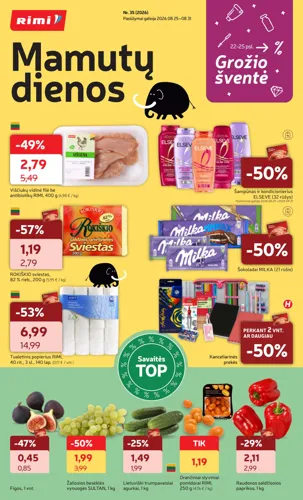 RIMI akcijų leidinys Nr. 35 nuo rugpjūčio 25 d.