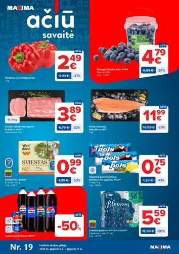 MAXIMA akcijų leidinys Nr. 19 nuo gegužės 5 d.