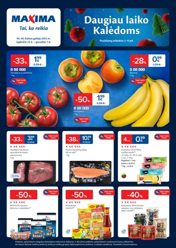 MAXIMA akcijų leidinys Nr. 48 nuo lapkričio 25 d.