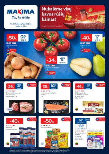 MAXIMA akcijų leidinys Nr. 38 nuo rugsėjo 16 d.