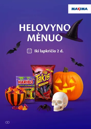 MAXIMA akcijų leidinys "HELOVYNO MĖNUO" nuo spalio 6 d.