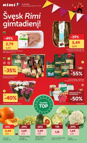 RIMI akcijų leidinys Nr. 44 nuo spalio 27 d.