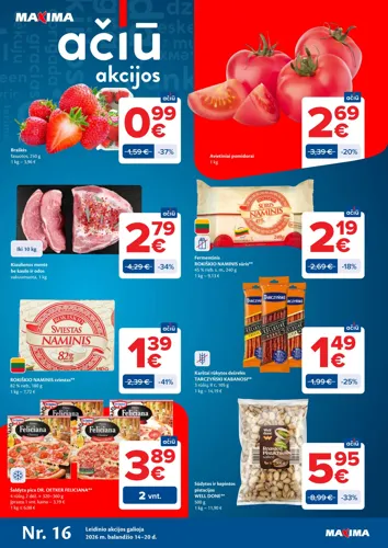 MAXIMA akcijų leidinys "AČIŪ akcijų  Nr. 16" nuo balandžio 14 d.
