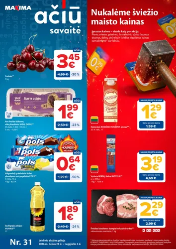 MAXIMA akcijų leidinys Nr. 31 nuo liepos 28 d.