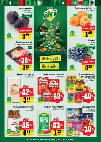 IKI akcijų leidinys Nr. 49 nuo gruodžio 1 d.