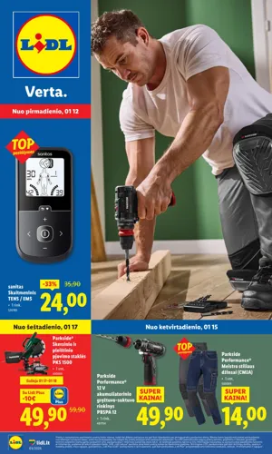 LIDL ne maisto prekių leidinys nuo sausio 12 d.