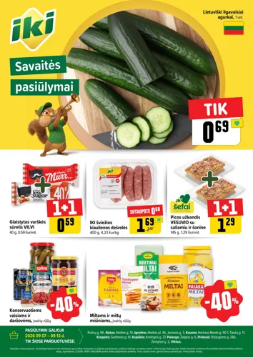IKI akcijų leidinys "Specialūs pasiūlymai IKI parduotuvės klientams" nuo rugsėjo 7 d.