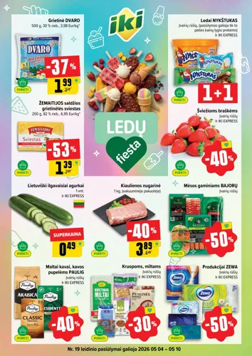 IKI akcijų leidinys Nr. 19 nuo gegužės 4 d.