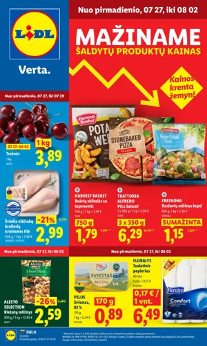 LIDL maisto akcijų leidinys nuo liepos 27 d.