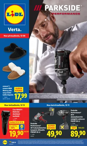 LIDL ne maisto prekių leidinys nuo gruodžio 8 d.
