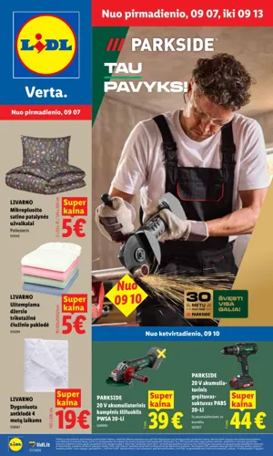 LIDL ne maisto prekių leidinys nuo rugsėjo 7 d.