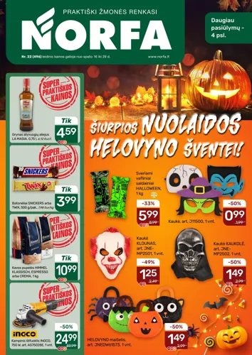 NORFA akcijų leidinys Nr. 22 nuo spalio 16 d.