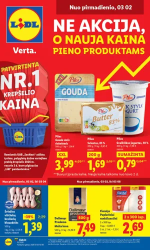LIDL maisto akcijų leidinys nuo kovo 2 d.