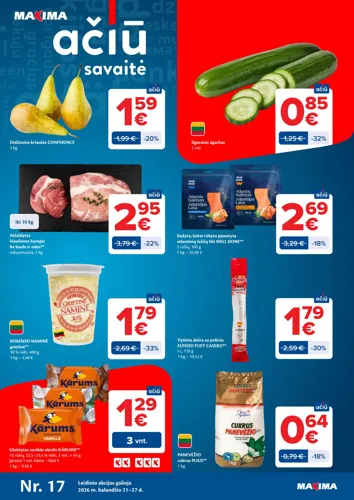 MAXIMA akcijų leidinys Nr. 17 nuo balandžio 21 d.