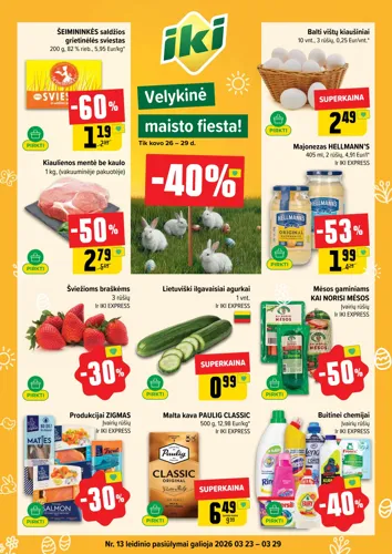 IKI akcijų leidinys "IKI Kainų leidinys Nr. 13" nuo kovo 23 d.