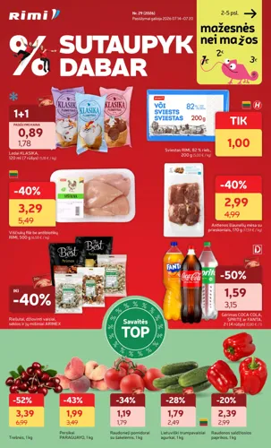 RIMI akcijų leidinys Nr. 29 nuo liepos 14 d.