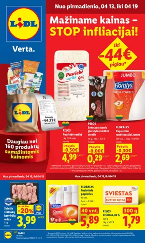 LIDL maisto akcijų leidinys nuo balandžio 13 d.