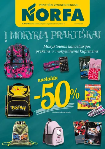 NORFA akcijų leidinys Nr. 17 nuo rugpjūčio 20 d.
