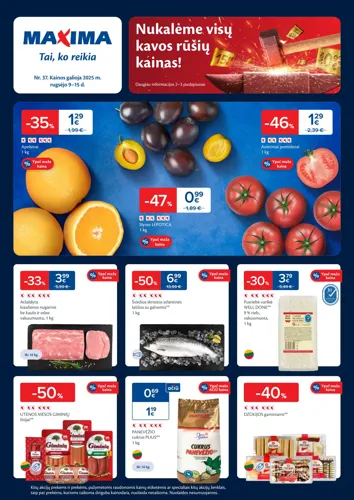 MAXIMA akcijų leidinys Nr. 37 nuo rugsėjo 9 d.