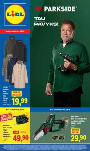 LIDL ne maisto prekių leidinys nuo rugsėjo 8 d.
