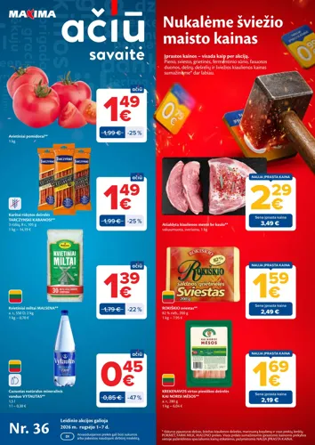 MAXIMA akcijų leidinys Nr. 36 nuo rugsėjo 1 d.