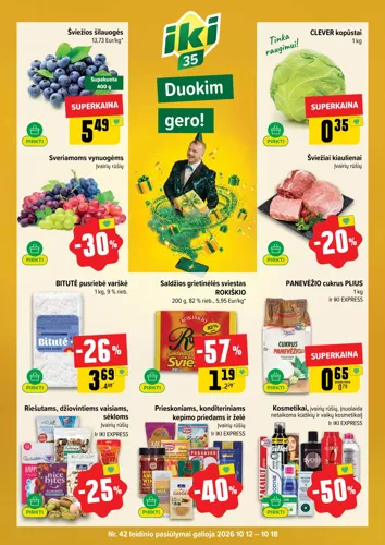 IKI akcijų leidinys Nr. 42 nuo spalio 12 d.