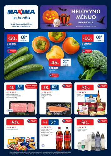 MAXIMA akcijų leidinys Nr. 44 nuo spalio 28 d.