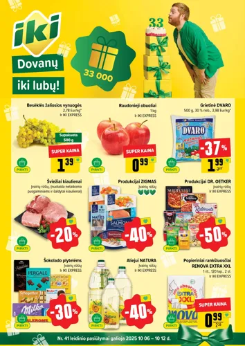 IKI akcijų leidinys "IKI Kaininis leidinys Nr. 41" nuo spalio 6 d.