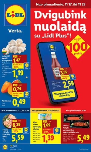 LIDL maisto akcijų leidinys nuo lapkričio 17 d.