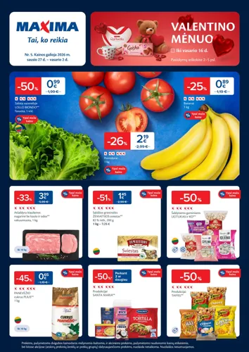 MAXIMA akcijų leidinys Nr. 5 nuo sausio 27 d.