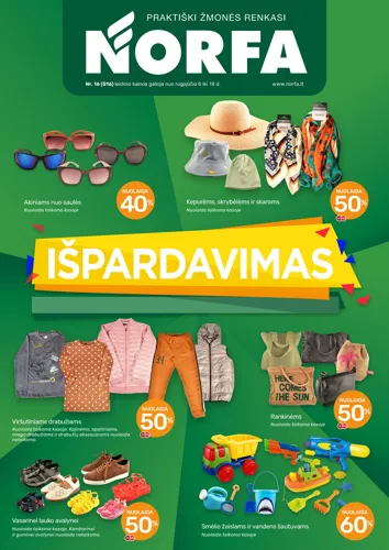 NORFA akcijų leidinys Nr. 16 nuo rugpjūčio 6 d.
