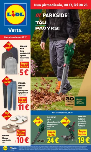 LIDL ne maisto prekių leidinys nuo rugpjūčio 17 d.
