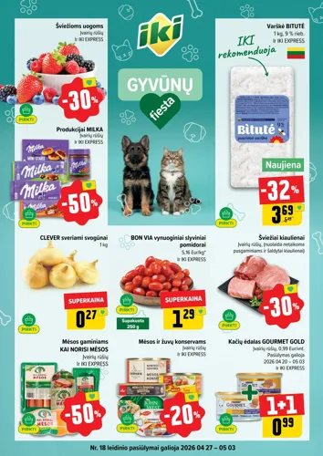 IKI akcijų leidinys Nr. 18 nuo balandžio 27 d.
