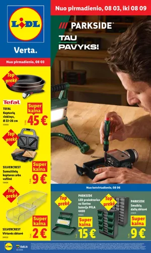 LIDL ne maisto prekių leidinys nuo rugpjūčio 3 d.