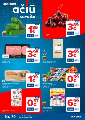 MAXIMA akcijų leidinys Nr. 29 nuo liepos 14 d.