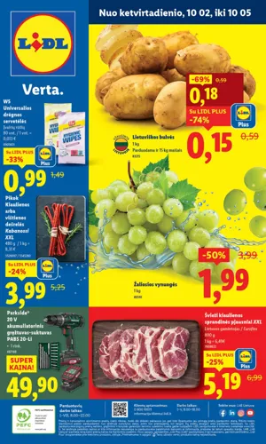 LIDL maisto akcijų leidinys nuo ketvirtadienio, spalio 2 d.
