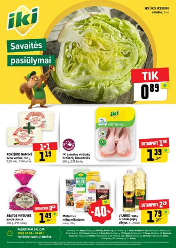 IKI akcijų leidinys "Specialūs pasiūlymai IKI parduotuvės klientams" nuo birželio 1 d.