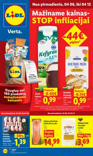 LIDL maisto akcijų leidinys nuo balandžio 6 d.