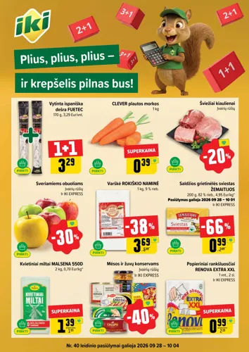 IKI akcijų leidinys Nr. 40 nuo rugsėjo 28 d.