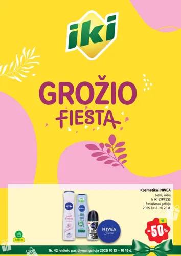 IKI akcijų leidinys "Grožio fiesta" nuo spalio 13 d.