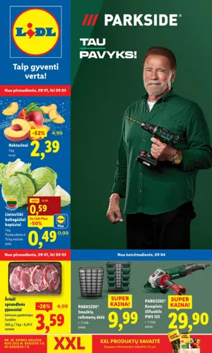 LIDL maisto akcijų leidinys nuo rugsėjo 1 d.
