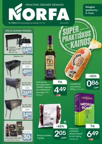 NORFA akcijų leidinys Nr. 7 nuo balandžio 2 d.