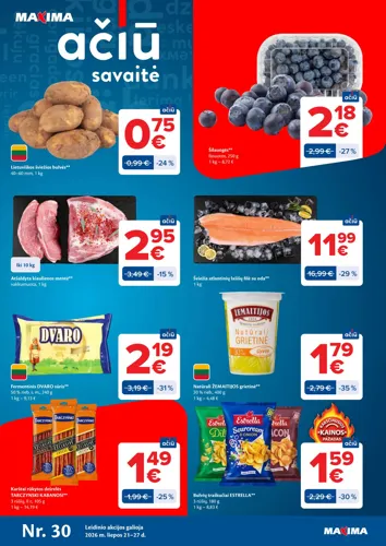 MAXIMA akcijų leidinys Nr. 30 nuo liepos 21 d.