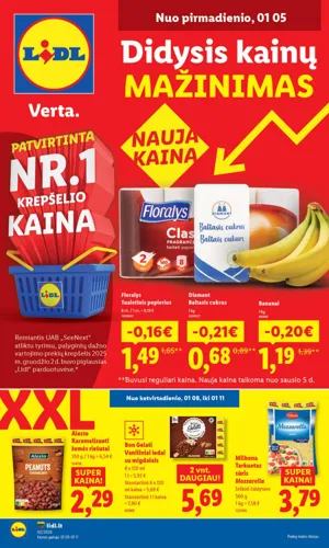 LIDL maisto akcijų leidinys nuo sausio 5 d.